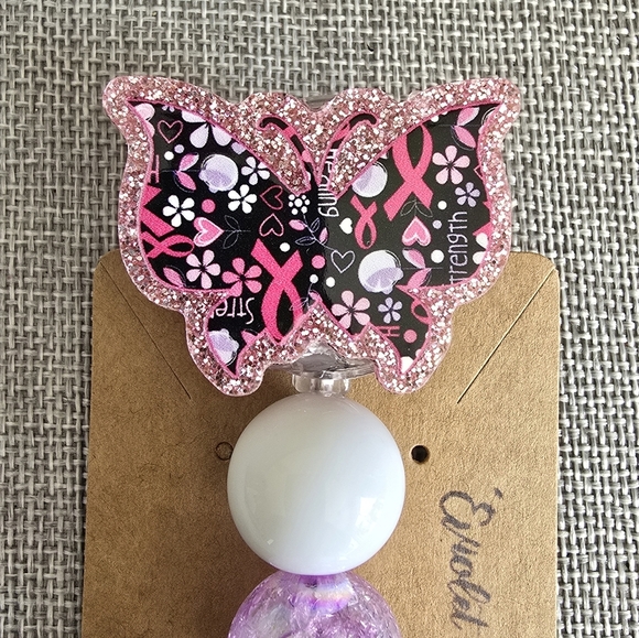 Pink and Purple Butterfly Key Holder - Picture 2 of 3